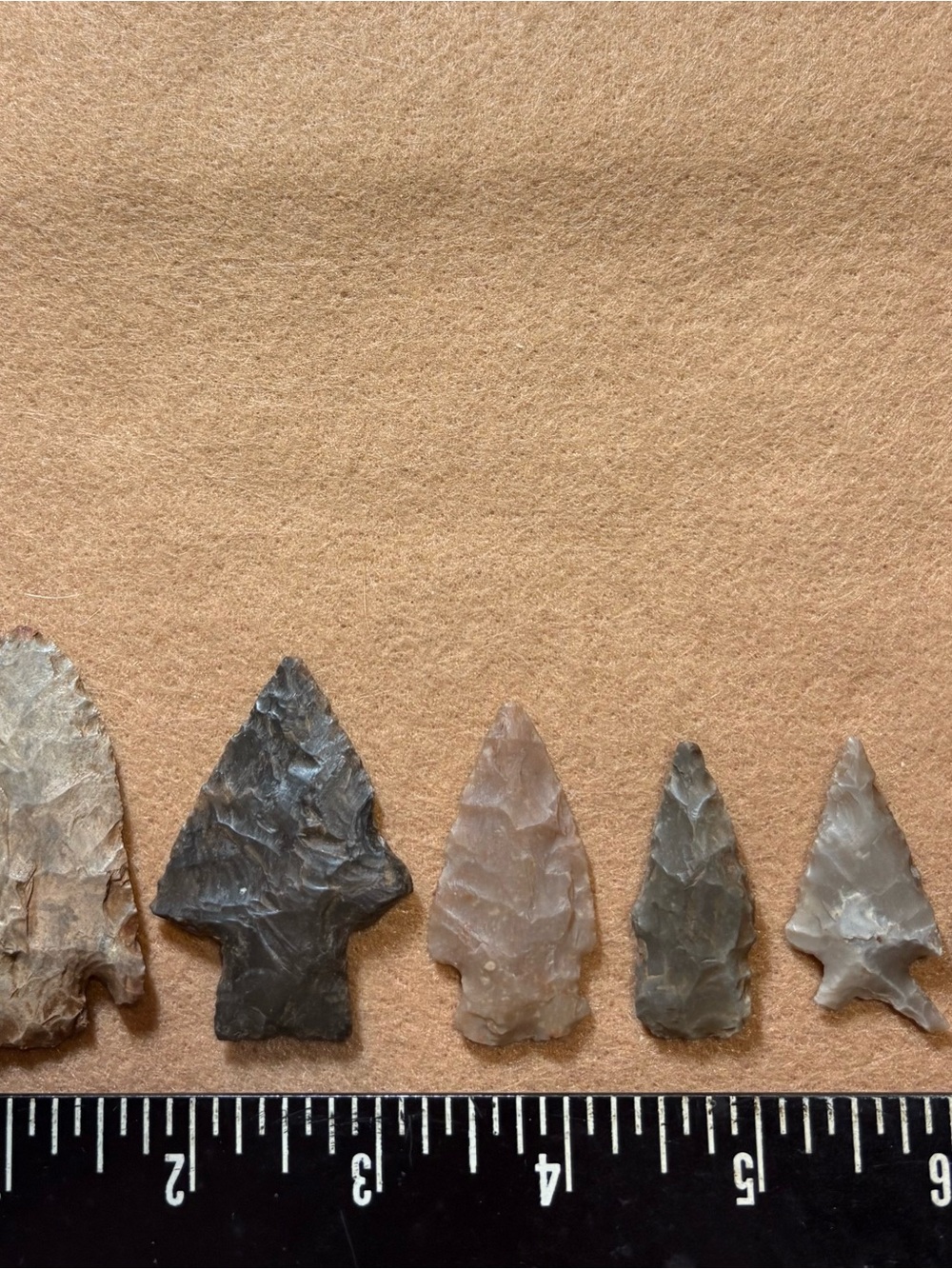 6 Broken Arrowheads from Nocona Texas.